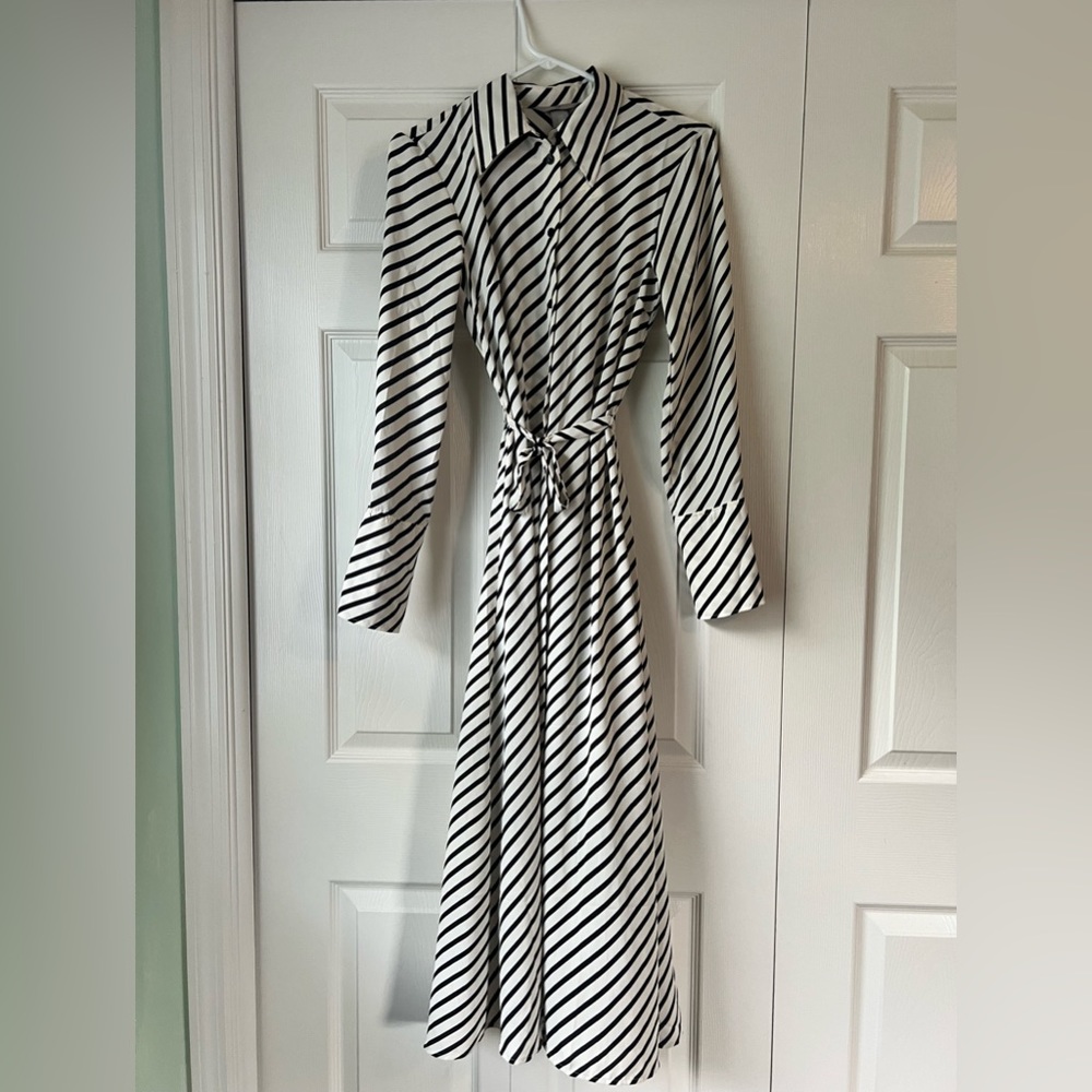 Striped Business Casual Maxi Dress